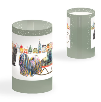 Windlicht I – Lhasa Apso Winterzauber